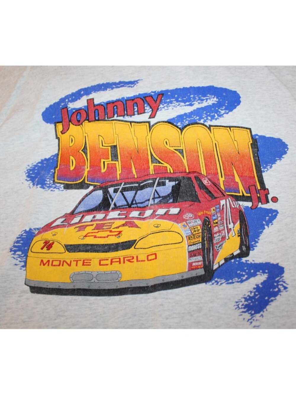 Rare T-Shirt #74 Johnny Benson Lipton Tea Racing Size XL Vintage - Picture 3 of 7